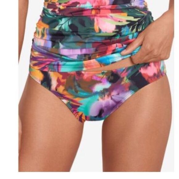 RALPH LAUREN Women Tropical Caribbean Hipster Bikini Swim Bottom 16 NWT paradise - Picture 2 of 7